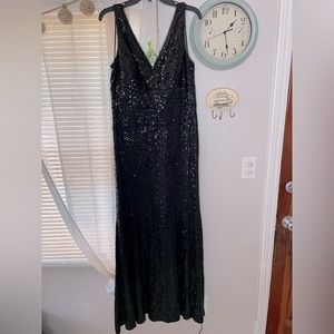 Nicole Miller all black sequin stress